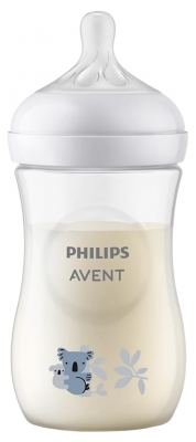 Avent Biberon à Réponse Naturelle - avec Motif - 260 ml - 1M+ - Modèle : Koala