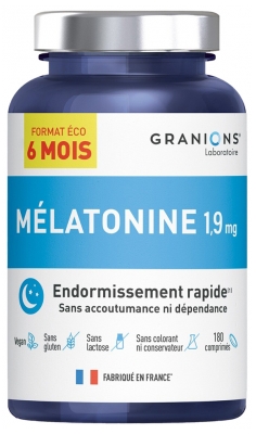 Granions Mélatonine 1,9 mg Pack Eco 6 Mois