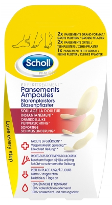Scholl Pansements Ampoules Différentes Tailles X5 Pour Talons et Orteils