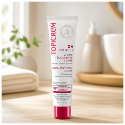Topicrem DA - Peaux atopiques Protect Crème Émolliente Visage 40 ml