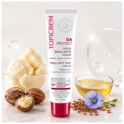 Topicrem DA - Peaux atopiques Protect Crème Émolliente Visage 40 ml