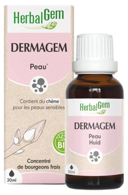 Herbalgem Dermagem Bio Complexe de Gemmothérapie Concentrée Purifie et Restaure la Peau 30 ml
