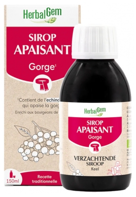 Herbalgem Sirop Refroidissement Apaise la Gorge Irritée et Calme Les Voies Respiratoires Recette Traditionnelle Enrichie Aux Bourgeons 150 ml