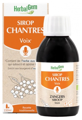 Herbalgem Sirop Des Chantres Pour Donner de l'Éclat à Votre Voix Recette Traditionnelle 150 ml