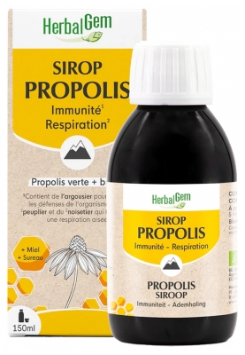 HerbalGem Sirop Propolis Immunité Respiration 150 ml