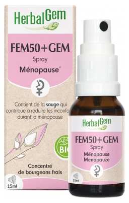 HerbalGem Fem50+Gem Complexe Ménopause Spray Bio 15 ml