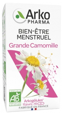 Arkopharma Arkogélules Grande Camomille - Bien-Être Menstruel - Bio - 45 Gélules