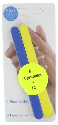 Vitry Botte de 6 Limes Manucure Bois
