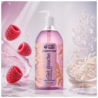 MKL Green Nature Cosm'Ethik Gel Douche Mûre Sauvage Bio 1 L