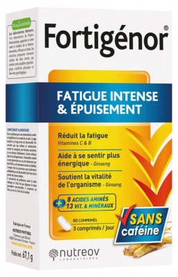 Nutreov Fortigenor - Fatigue Intense & Épuisement - 60 Comprimés