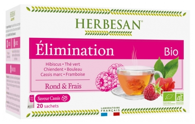 Herbesan Infusion Hibiscus Élimination Bio Hibiscus Thé Vert Bouleau Chiendent - 20 Sachets
