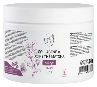 Belle & Bio Collagène Marin à Boire - Thé Matcha 175 g