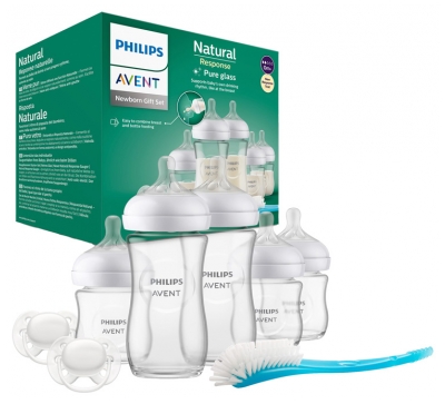 Avent Kit Nouveau-Né - 5 Biberons à Réponse Naturelle - en Verre