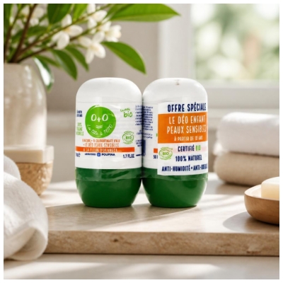 Poupina Déo Fleur d'Oranger Enfant Peaux Sensibles Bio Lot 2 x 50 ml