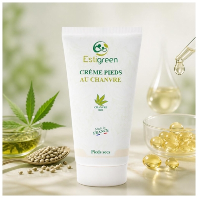 Estigreen Crème Pieds Secs Chanvre 50 ml