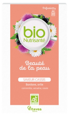 Vitavea Bionutrisanté - Infusion Beauté de la Peau Saveur Cassis - 20 Sachets