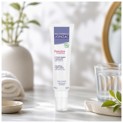 Eau Thermale Jonzac REactive Control Crème Légère Apaisante Peaux Intolérantes Bio 40 ml 