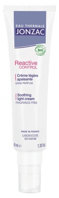Eau Thermale Jonzac REactive Control Crème Légère Apaisante Peaux Intolérantes Bio 40 ml 