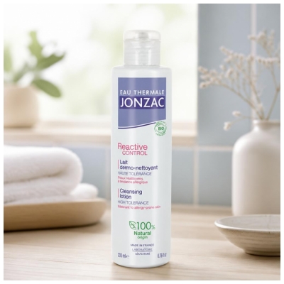 Eau Thermale Jonzac REactive Lait Dermo-Nettoyant Peaux Intolérantes Bio 200 ml