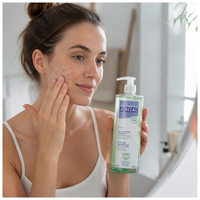 Eau Thermale Jonzac Pure Gel Nettoyant Purifiant Peaux Acnéiques Bio 500 ml