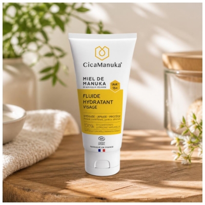 CicaManuka Fluide Hydratant Visage Miel de Manuka Peaux Sèches 50 ml