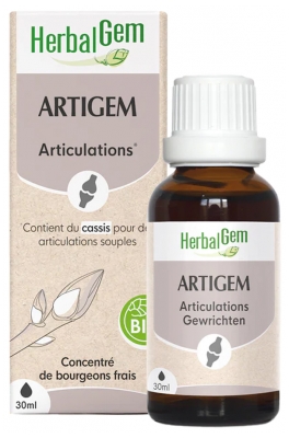 Herbalgem Artigem Bio Pour le Maintien de la Souplesse Des Articulations Complexe de Gemmothérapie Concentrée 30 ml