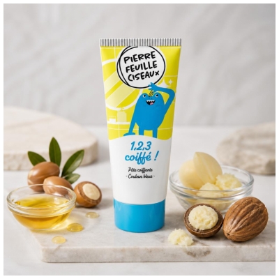 Pierre Feuille Ciseaux Pâte Coiffante Bleue 75 ml