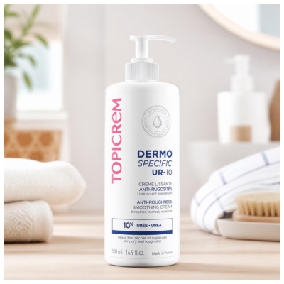 Topicrem DERMO SPECFIC UR-10 Crème Lissante Anti-Rugosités Peaux Très Sèches 500 ml