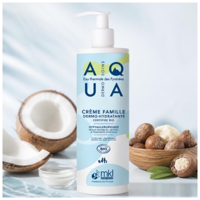 MKL Green Nature Aqua Crème Famille Hydratante Peaux Sèches Bio 400 ml