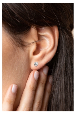 Pharma Bijoux Boucles d'Oreilles Hypoallergéniques Cœurs Crystal 5 mm Peaux Sensibles 