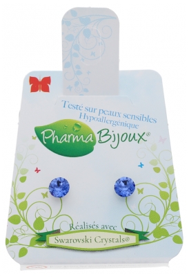 Pharma Bijoux Boucles d'Oreilles Hypoallergéniques Pour Les Peaux Sensibles - Nickel Testé - Xirius Sapphire 5,3 mm