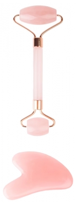 Brushworks Roller en Résine Rose et Gua Sha