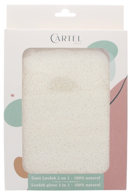 Cartel Paris Gant 2en1 Loofah et Coton - Couleur : Bordure Blanche