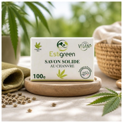 Estigreen Savon Solide Chanvre Revitalisant 100 g
