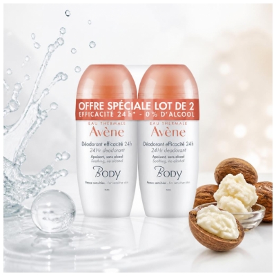 Avène Body Déodorant Efficacité 24H Peaux Sensibles 2 x 50 ml