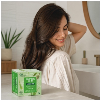Fleurance Nature Shampoing Solide Cheveux Gras Huile d'Amande Douce & Argile Verte Bio 75 g