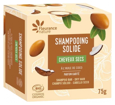 Fleurance Nature Shampoing Solide Cheveux Secs Huile de Coco Bio 75 g