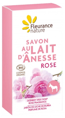 Fleurance Nature Savon Solide Lait Ânesse Rose Bio 100 ml