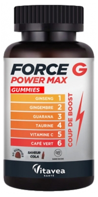 Force G Power Max Gummies - Coup de Boost - Ginseng Guarana - 30 Gummies