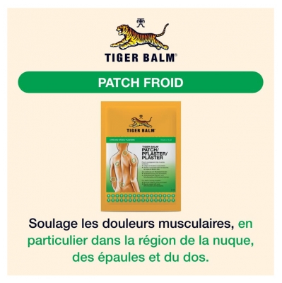 Tiger Balm Patchs Baume du Tigre 3 Patchs 10 cm x 14 cm