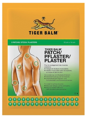 Tiger Balm Patchs Baume du Tigre 3 Patchs 10 cm x 14 cm