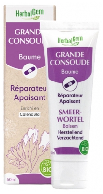 HerbalGem Grande Consoude Baume Apaisant - Enrichi en Calendula - 50 ml