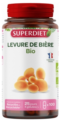 Superdiet Levure de Bière Bio - 100 Gélules