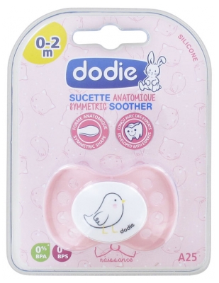 Dodie Sucette Anatomique - 0-2 Mois - A25 - Modèle : Oiseau