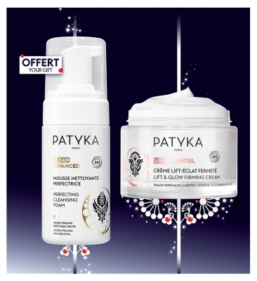PATYKA Lift Essentiel Crème Lift-Éclat Fermeté Bio 50 ml + Clean Advanced Mousse Nettoyante Perfectrice Bio 100 ml Offerte