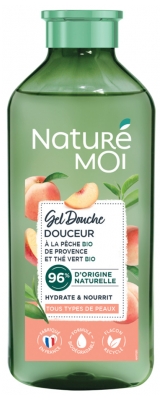 Naturé Moi Gel Douche Douceur - Pêche et Thé Vert Bio - Hydrate et Nourrit - Tous Types de Peau - 250 ml