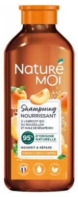 Naturé Moi Shampoing Nourrissant - Abricot Huile de Sésame Bio - Cheveux Secs et Abîmés - 250 ml
