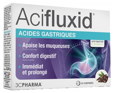 3C Pharma Acifluxid - Acides Gastriques - 30 Comprimés