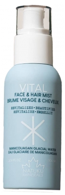 Natuku Minerals Vital Brume Visage et Cheveux Eau de Manicouagan 100 ml