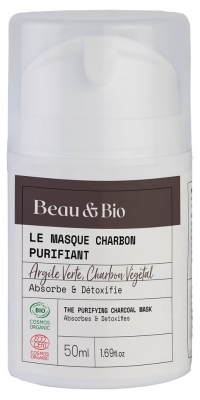 Beau & Bio Masque Charbon Purifiant & Argile Verte Bio 50 ml